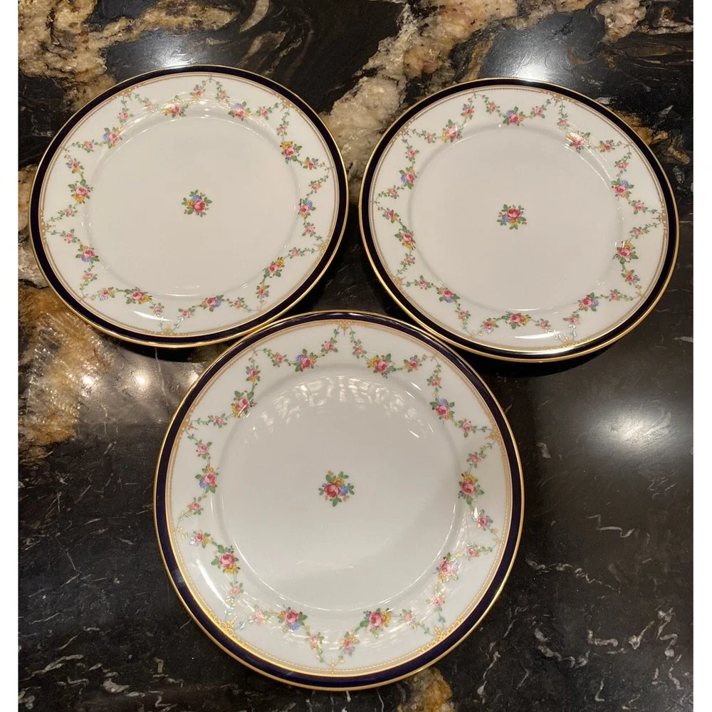 Rare Vintage Noritake China Legacy 3 Dinner Plates Bavarian Blossom 10.5